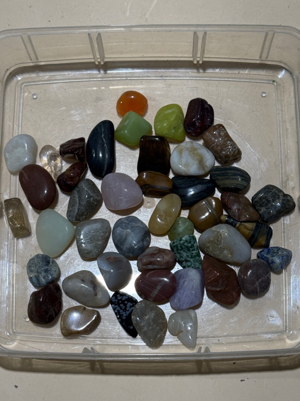 5.6 oz Mixed Polished Tumbled Gemstone Lot - Multi Color